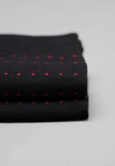 Long Cotton Socks with Polka Dots - Black - Nero | Cagi