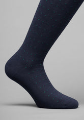 Calze Lunghe in Cotone Puntaspillo - Blu - Blu | Cagi
