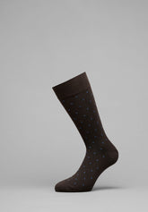 Calze Corte in Cotone Pois - Marrone - Marrone | Cagi