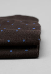 Calze Corte in Cotone Pois - Marrone - Marrone | Cagi