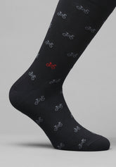 Calze Corte in Cotone Biciclette - Nero - Nero | Cagi