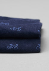 Calze Corte in Cotone Biciclette - Blu - Blu | Cagi