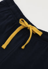 Lightweight-Cotton-Jersey-Crew-Neck-T-Shirt-and-Shorts-Set - Yellow and Blue - Giallo/blu 1066 | Cagi
