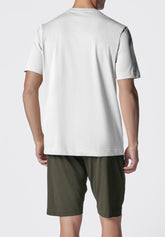 Completo Maglietta Girocollo e Pantaloncini in Jersey di Cotone Leggero - Bianco e Verde Scuro - Bianco/verde scuro 1080 | Cagi