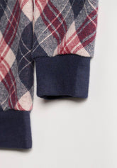Long Pyjamas Soft Punto Milano Check Pattern - Red and Blue - Check rosso/blu 892 | Cagi
