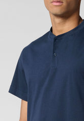 Pigiama Corto Serafino in Jersey di Cotone Leggero - Blu - Blu/blu 750 | Cagi