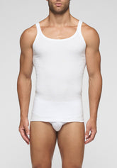 Canotta Spalla Stretta 1100 in Cotone Costina I Classici - Bianco - Bianco | Cagi