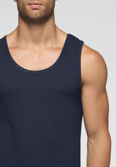 Canotta Spalla Larga 1106 in Cotone Natural Comfort - Blu - Blu | Cagi