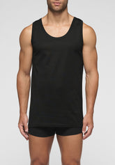 Canotta Spalla Larga 1111 Cotone in Filo di Scozia Privilegio - Nero - Nero | Cagi