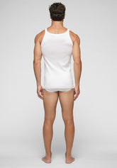 Canotta Spalla Stretta 1113 in Filo di Scozia Privilegio - Bianco - Bianco | Cagi