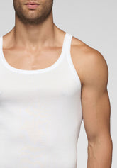 Canotta Spalla Stretta 1113 in Filo di Scozia Privilegio - Bianco - Bianco | Cagi