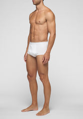 Open Briefs 1200 in Cotton Ribbed I Classics - White - Bianco | Cagi