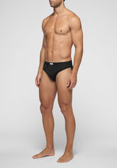 Mini Briefs 1208 in Privilegio double mercerized cotton - Black - Nero | Cagi