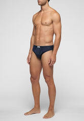 Mini Briefs 1208 in Privilegio double mercerized cotton - Blue - Blu | Cagi