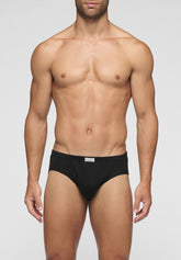 Medium Briefs 1210 in Privilegio double mercerized cotton - Black - Nero | Cagi