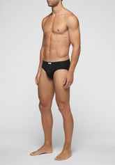 Medium Briefs 1210 in Privilegio double mercerized cotton - Black - Nero | Cagi