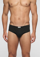 1291 Total Cotton Medium Briefs - Black - Nero | Cagi