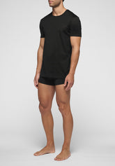 T-shirt Girocollo 1318 in Cotone Filo di Scozia Privilegio - Nero - Nero | Cagi