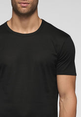 T-shirt Girocollo 1318 in Cotone Filo di Scozia Privilegio - Nero - Nero | Cagi
