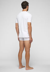 T-Shirt Girocollo in Caldo Cotone Inverno Soft Line - Bianco - Bianco | Cagi