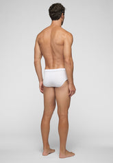 In Action Stretch Cotton Briefs - White - Bianco | Cagi