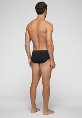 In Action Stretch Cotton Briefs - Black - Nero | Cagi