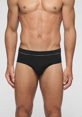 In Action Stretch Cotton Briefs - Black - Nero | Cagi