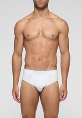 Slip Medio in Cotone Elasticizzato Goal 2 pezzi Bipack - Bianco - Bianco | Cagi