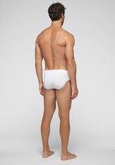 Slip Medio in Cotone Elasticizzato Goal 2 pezzi Bipack - Bianco - Bianco | Cagi