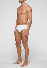 Slip Medio in Cotone Elasticizzato Goal 2 pezzi Bipack - Bianco - Bianco | Cagi