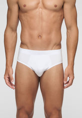 Slip Medio in Cotone Elasticizzato Goal 2 pezzi Bipack - Bianco - Bianco | Cagi