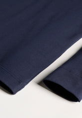 Long-Sleeved Turtleneck in Warm Cotton - Blue - Blu | Cagi