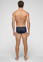 Slip Medio in Modal Elasticizzato Puro Modal - Blu - Blu | Cagi