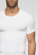 Stretch Modal Crew-neck T-shirt Puro Modal - White - Bianco | Cagi