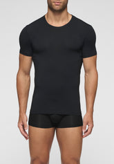 Stretch Modal Crew-neck T-shirt Puro Modal - Black - Nero | Cagi