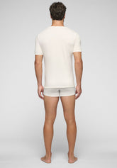 Crew-neck T-Shirt 5330 Wool e Cotton Tandem - White - Bianco | Cagi