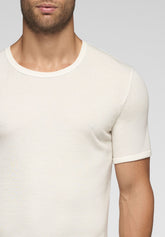 Crew-neck T-Shirt 5330 Wool e Cotton Tandem - White - Bianco | Cagi