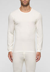 Tandem Crew-neck T-Shirt 5331 Wool e Cotton - White - Bianco | Cagi