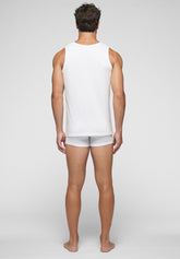 Natural Comfort Cotton Tank Top Extra Sizes - White - Bianco | Cagi