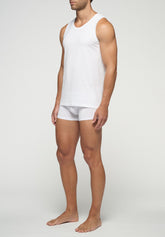 Natural Comfort Cotton Tank Top Extra Sizes - White - Bianco | Cagi