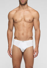 Total Cotton Medium Briefs Extra Sizes - White - Bianco | Cagi