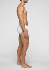 Total Cotton Medium Briefs Extra Sizes - White - Bianco | Cagi