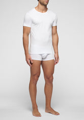 Natural Comfort Cotton Crew-neck T-Shirt Extra Sizes - White - Bianco | Cagi