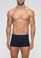 In Action Stretch Cotton Boxer Shorts - Blue - Blu | Cagi