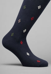 Calze Lunghe in Cotone Rombetti - Blu - Blu | Cagi