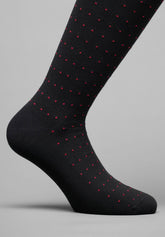 Calze Lunghe in Cotone Puntaspillo - Nero - Nero | Cagi