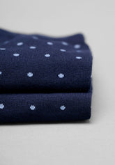 Calze Corte in Cotone Pois - Blu - Blu | Cagi
