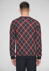 Pigiama Lungo in caldo punto Milano Soft - Stampa Check Rosso e Blu - Check rosso/blu 1106 | Cagi