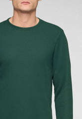 Pigiama Lungo Girocollo in Interlock di Cotone - Verde Scuro e Check Verde - Verde scuro/check verde 1108 | Cagi