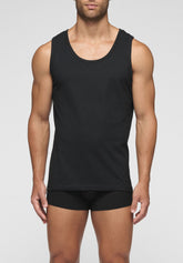 Canotta Spalla Larga 1106 in Cotone Natural Comfort - Nero - Nero | Cagi